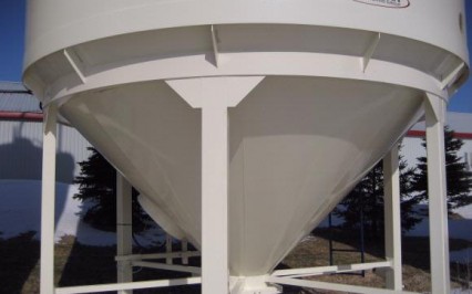 Min. 40 Degree Bottom Cone and 35 Degree Roof Cone